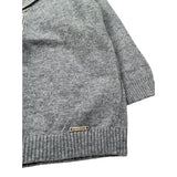 Monnalisa Cardigan tinta unita con Ricami Grigio per Neonato 288805 GRIGIO MONNALISA 