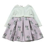 Monnalisa Abito Manica Lunga Bicolore Panna/Rosa per Neonata 310925 PANNA/ROSA MONNALISA 
