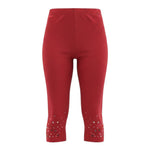 Monnalisa Leggins tinta unita con Brillantini Rosso per Neonata 314408AC ROSSO MONNALISA 