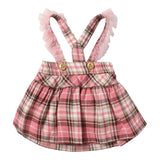 Monnalisa Gonna Stampa Fantasia con Bretelle Rosa per Neonata 31B703 ROSA MONNALISA 