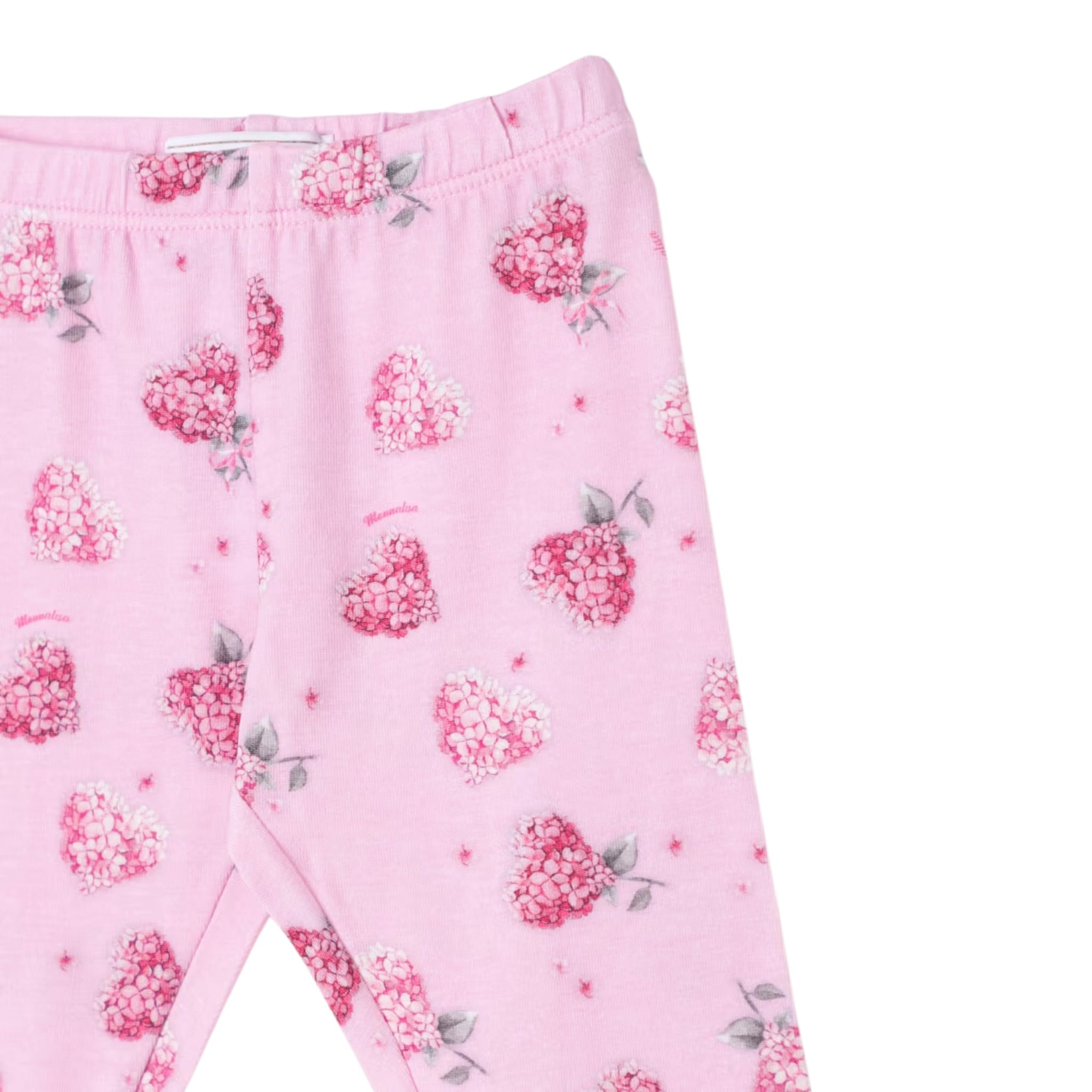 Monnalisa Leggins Tint Unita con Stampe Rosa per Neonata 31D404 ROSA MONNALISA 
