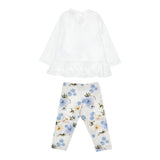 Monnalisa Completo 2 Pezzi Shirt-Leggins Panna per Neonata 31F504 PANNA MONNALISA 