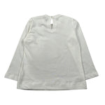 Monnalisa Shirt Girocollo tinta unita con Stampa Panna per Bambina 31F623J PANNA MONNALISA 