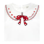 Monnalisa Shirt Girocollo tinta unita con Stampa Panna per Neonata 31F6246 PANNA MONNALISA 