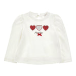 Monnalisa Shirt Girocollo tinta unita con Stampa Bianco per Neonata 31F624 BIANCO MONNALISA 