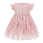 Monnalisa Abito tinta unita In Tulle Rosa per Neonata 31F909 ROSA MONNALISA 