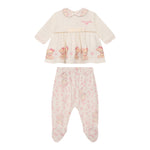 Monnalisa Completo 2 Pezzi Shirt-Ghettina Panna per Neonata 35F510 PANNA MONNALISA 