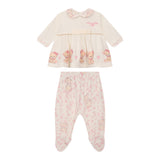 Monnalisa Completo 2 Pezzi Shirt-Ghettina Panna per Neonata 35F510 PANNA MONNALISA 