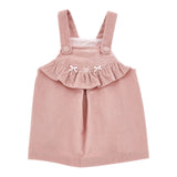 Monnalisa Salopette tinta unita In Velluto Rosa per Bambina 37F902J ROSA MONNALISA 