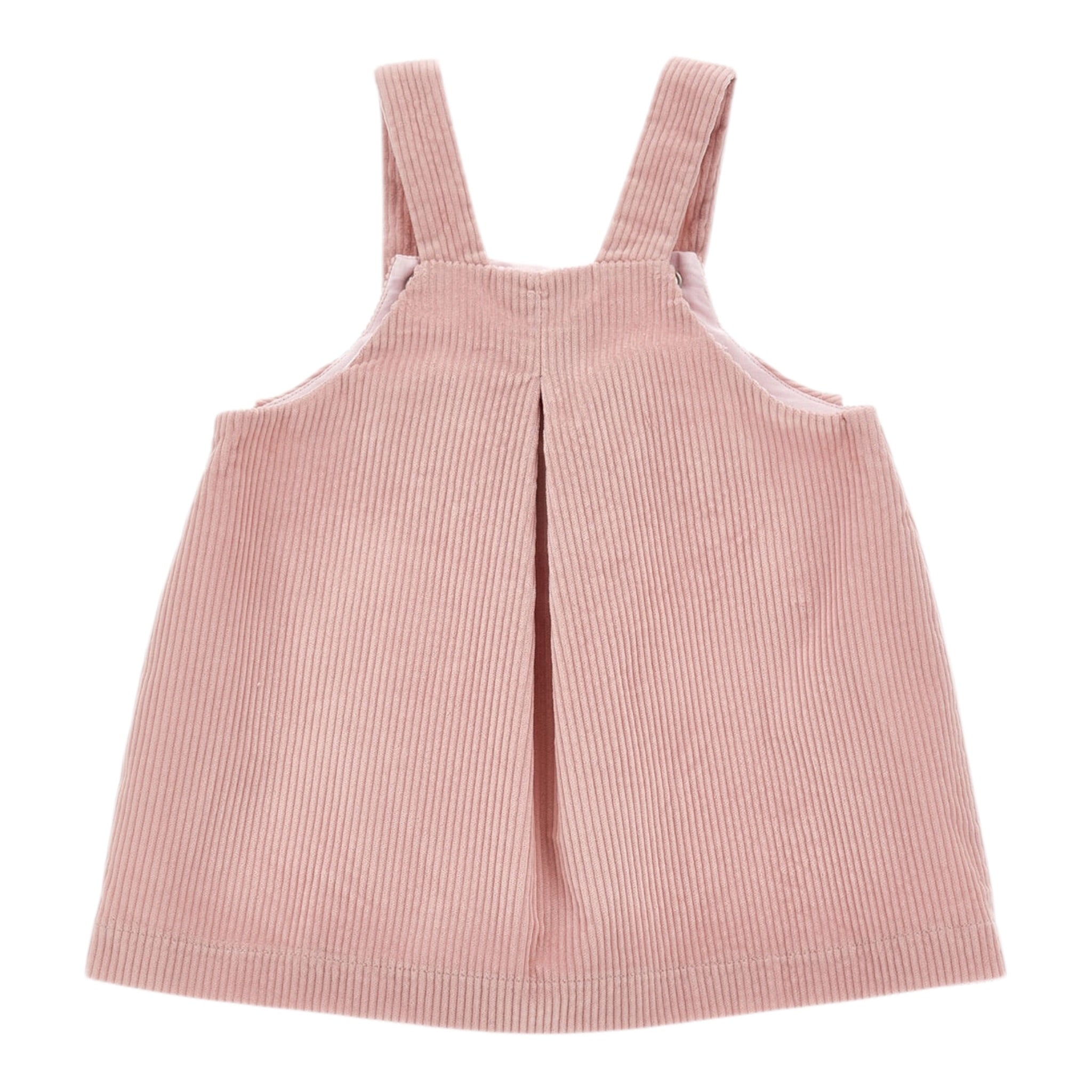 Monnalisa Salopette tinta unita In Velluto Rosa per Neonata 37F902 ROSA MONNALISA 