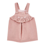 Monnalisa Salopette tinta unita In Velluto Rosa per Neonata 37F902 ROSA MONNALISA 