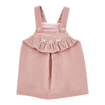 Monnalisa Salopette tinta unita In Velluto Rosa per Neonata 37F902X ROSA MONNALISA 