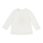Monnalisa Shirt tinta unita con Stampa Bianco per Neonata 388614P6 BIANCO MONNALISA 