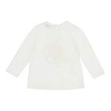 Monnalisa Shirt tinta unita con Stampa Bianco per Bambina 388614P6J BIANCO MONNALISA 
