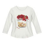 Monnalisa Shirt tinta unita con Stampa Bianco per Neonata 392606SP BIANCO MONNALISA 