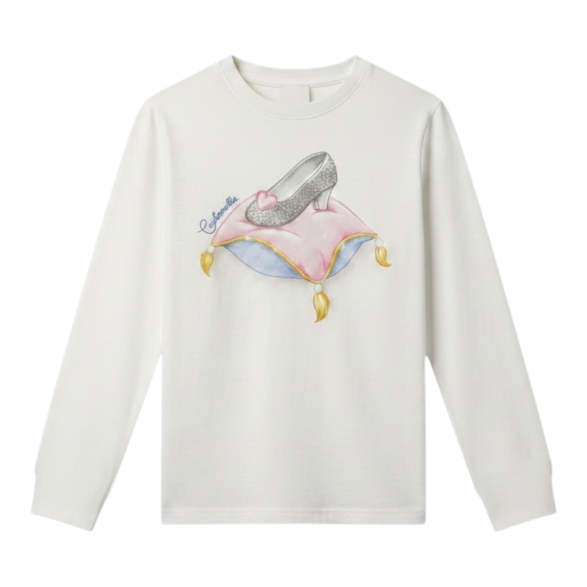Monnalisa Shirt tinta unita con Stampa Bianco per Neonata 392610SW BIANCO MONNALISA 