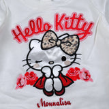 Monnalisa Abito tinta unita con Stampa Bianco per Neonata 394913RH BIANCO MONNALISA 