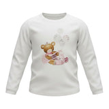 Monnalisa Shirt tinta unita con Stampa Bianco per Bambina 396627S8 BIANCO MONNALISA 