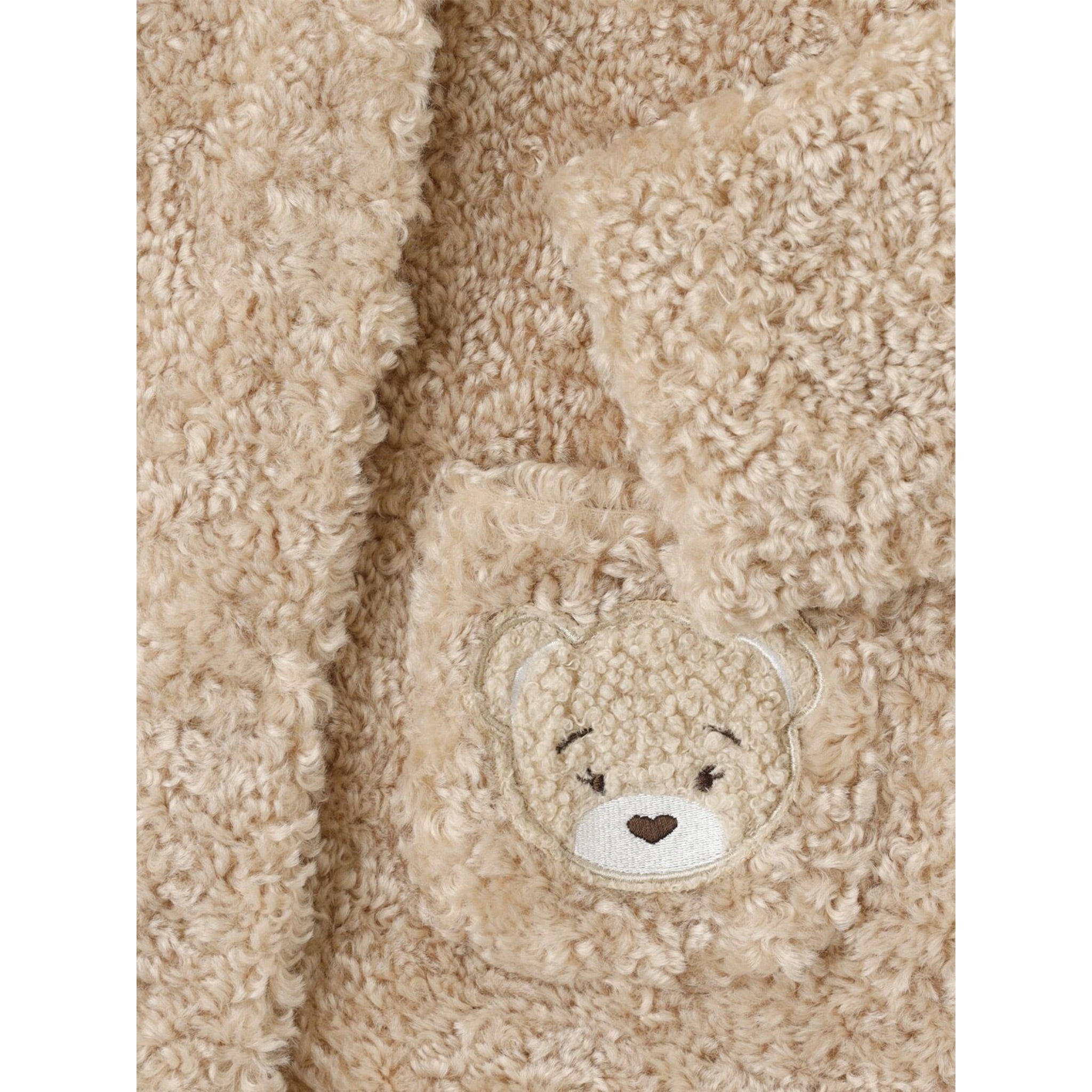 Monnalisa Cappotto tinta unita con Cappuccio Beige per Bambina 39F103 BEIGE MONNALISA 