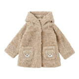 Monnalisa Cappotto tinta unita con Cappuccio Beige per Neonata 39F103N BEIGE MONNALISA 