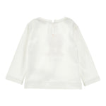 Monnalisa Shirt Girocollo tinta unita Cn Stampa Panna per Bambina 39F602X PANNA MONNALISA 