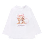 Monnalisa Shirt tinta unita con Stampa Bianco per Neonata 39F605 BIANCO MONNALISA 