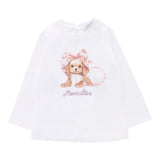 Monnalisa Shirt tinta unita con Stampa Bianco per Neonata 39F605 BIANCO MONNALISA 