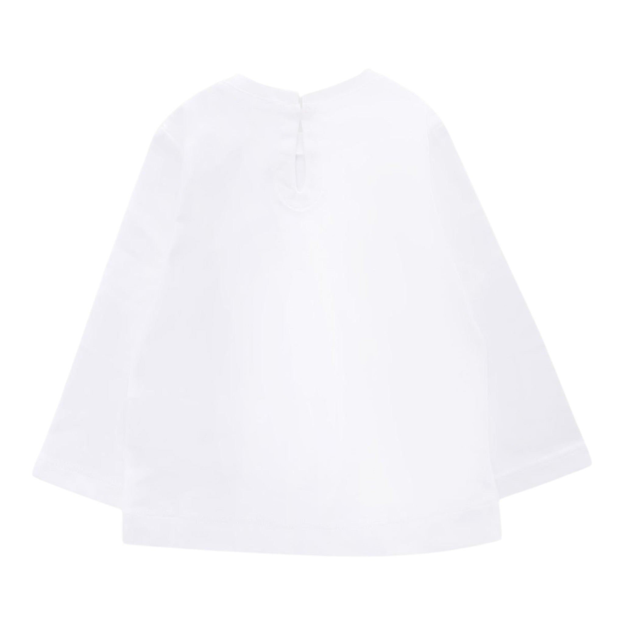 Monnalisa Shirt tinta unita con Stampa Bianco per Neonata 39F605 BIANCO MONNALISA 