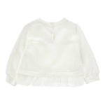 Monnalisa Felpa Chiusa Girocollo tinta unita con Stampa Panna per Neonata 39F607X PANNA MONNALISA 