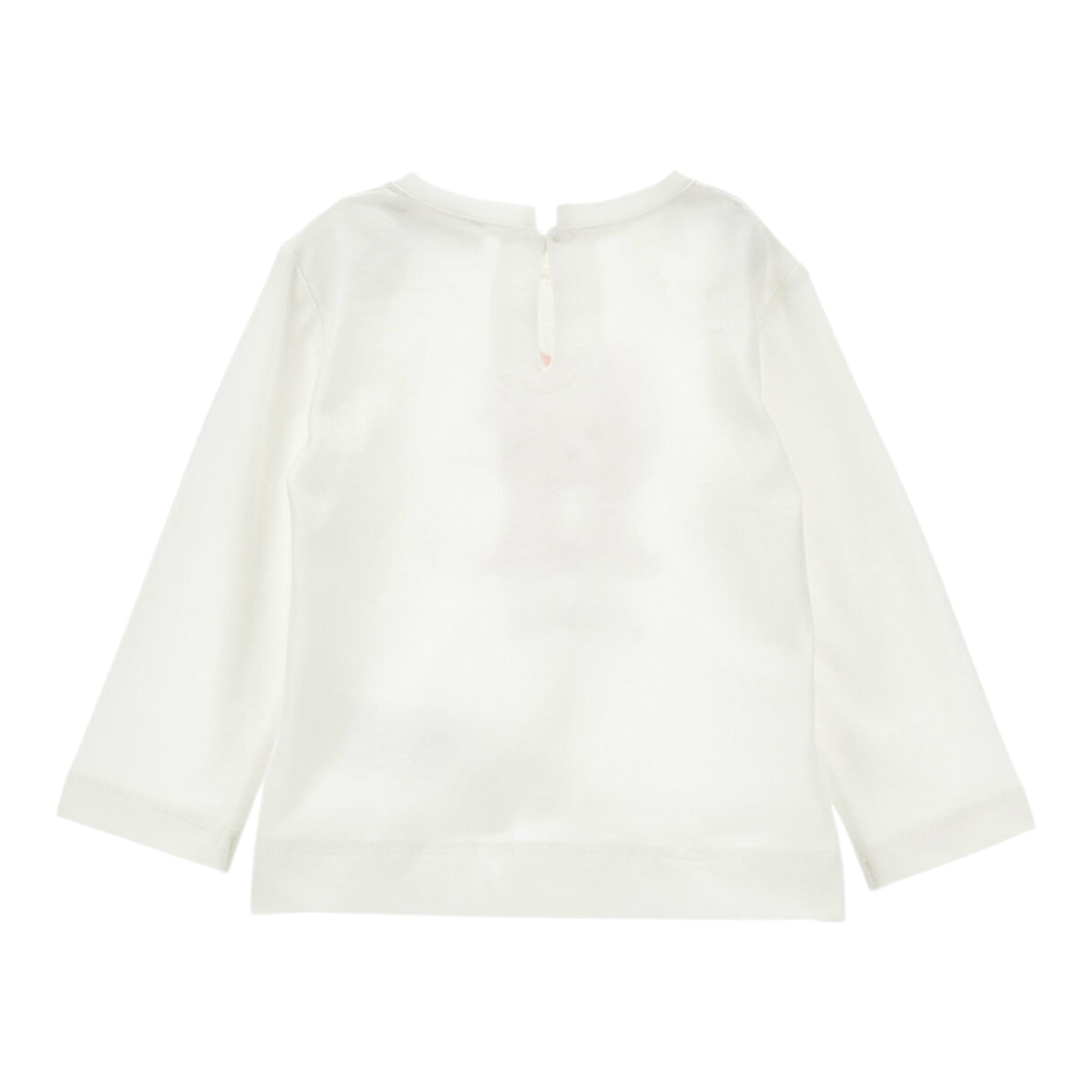 Monnalisa Shirt Girocollo tinta unita con Stampa Bianco per Neonata 39F610 BIANCO MONNALISA 