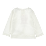 Monnalisa Shirt Girocollo tinta unita con Stampa Bianco per Neonata 39F610 BIANCO MONNALISA 