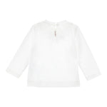 Monnalisa Shirt Girocollo tinta unita con Stampa Panna per Neonata 39F618 PANNA MONNALISA 