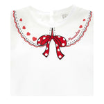 Monnalisa Shirt Girocollo tinta unita con Stampa Panna per Neonata 39F618 PANNA MONNALISA 