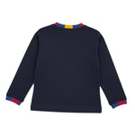 Monnalisa Shirt Girocollo tinta unita con Stampa Blu per Neonato 65260188N BLU MONNALISA 