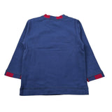 Monnalisa Shirt Girocollo tinta unita con Stampe Blu per Neonato 682601R3 BLU MONNALISA 