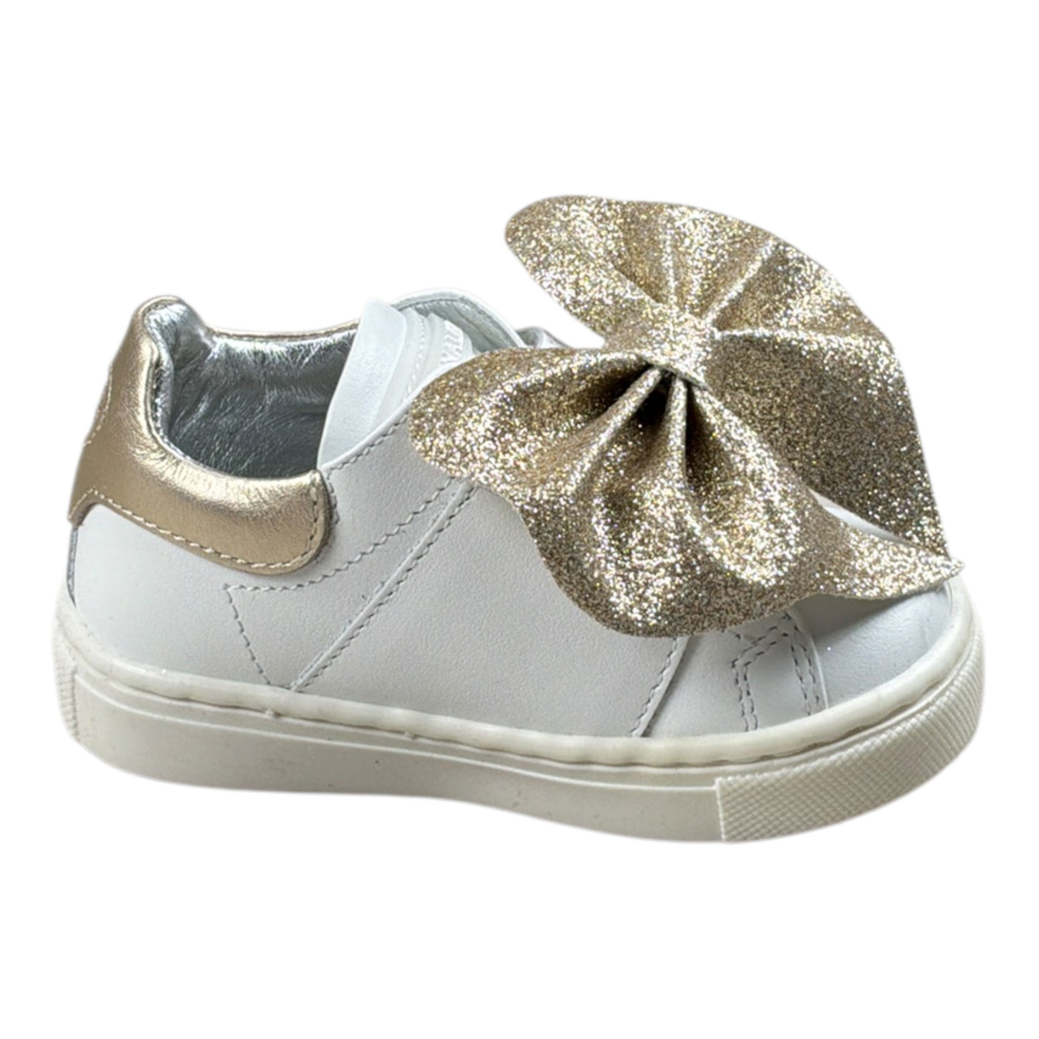 Monnalisa Sneakers tinta unita con Fiocco Panna per Neonata 83D002 PANNA MONNALISA 