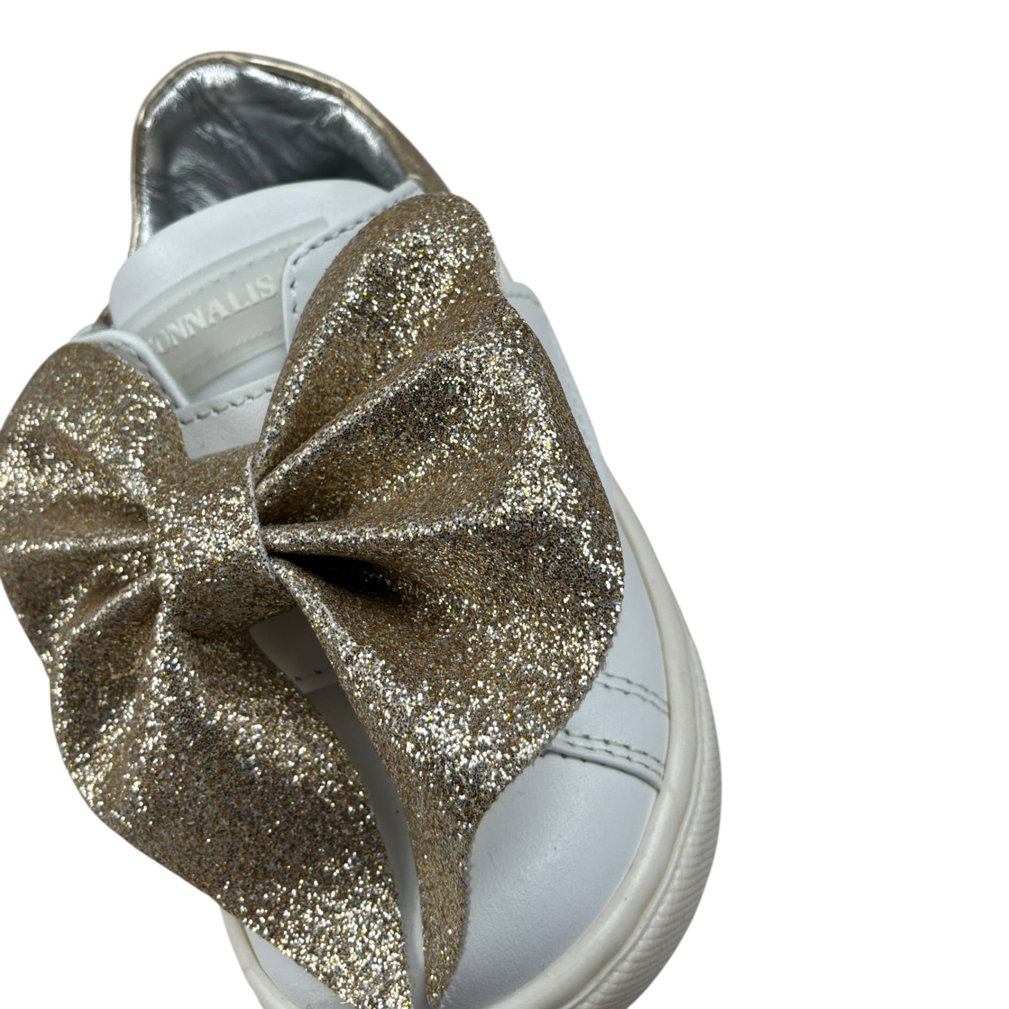 Monnalisa Sneakers tinta unita con Fiocco Panna per Neonata 83D002 PANNA MONNALISA 