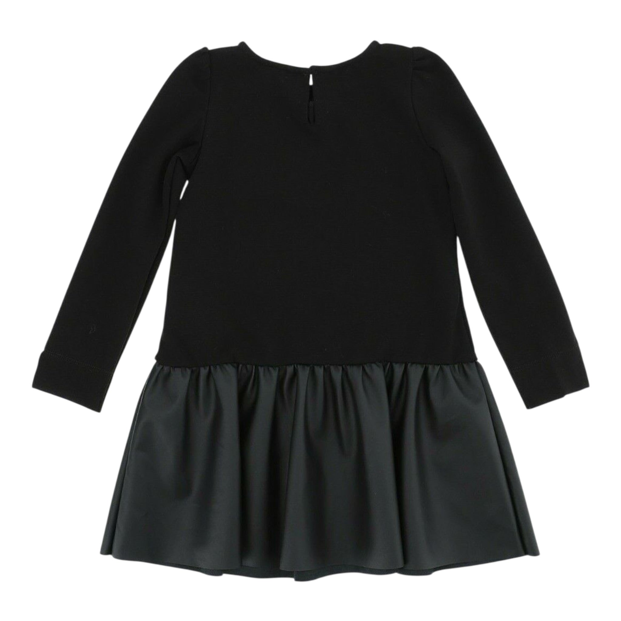 Monnalisa Abito Manica Lunga tinta unita Nero per Bambina ABTIBMML NERO MONNALISA 