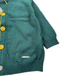 Monnalisa Cardigan tinta unita con Bottoni Verde per Neonato CRD VERDE MONNALISA 
