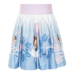 Monnalisa Gonna tinta unita con Stampe Ed Elastico In Vita Azzurro per Bambina GNMMNL AZZURRO MONNALISA 