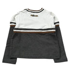 Monnalisa Shirt Bicolore Girocollo con Stampe Bianco/Grigio per Neonato SHTMNN BIANCO/GRIGIO MONNALISA 