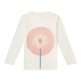 Monnalisa Shirt Girocollo tinta unita con Stampa Panna per Bambina TV8A80 PANNA MONNALISA 