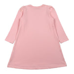 Moschino Abito Manica Lunga tinta unita con Logo Rosa per Bambina 003904 ROSA MOSCHINO 