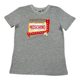 Moschino T-Shirt tinta unita con Stampa Grigio per Bambino H5M058 GRIGIO MOSCHINO 