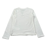 Moschino Shirt Girocollo tinta unita con Stampa Panna per Bambina HAO010 PANNA MOSCHINO 