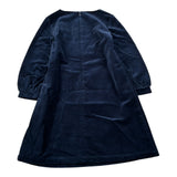 Moschino Abito In Velluto tinta unita con Logo Blu per Bambina HAV0FA BLU MOSCHINO 