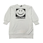 Moschino Abiti Felpa tinta unita con Logo Panna per Bambina HBV0DP PANNA MOSCHINO 