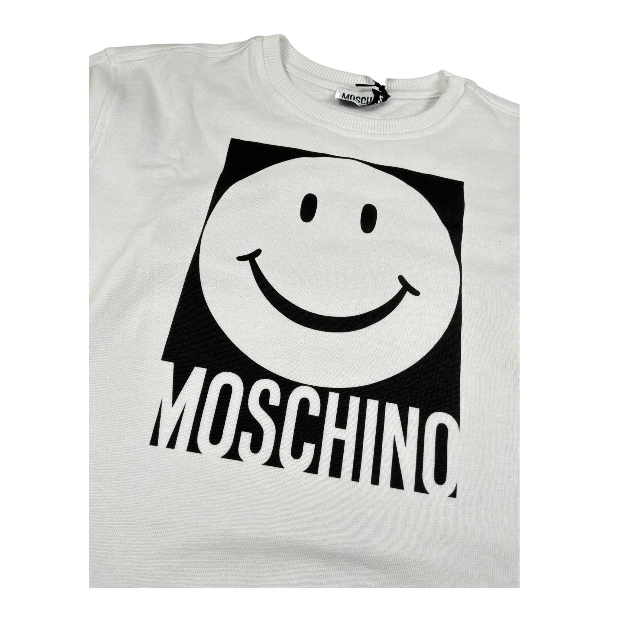 Moschino Abiti Felpa tinta unita con Logo Panna per Bambina HBV0DP PANNA MOSCHINO 
