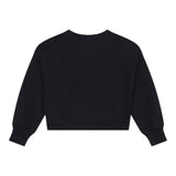 Moschino Felpa Chiusa Girocollo tinta unita con Stampa Nero per Bambina HDF06G NERO MOSCHINO 