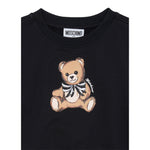 Moschino Felpa Chiusa Girocollo tinta unita con Stampa Nero per Bambina HDF06G NERO MOSCHINO 